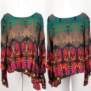 CATO Asymmetrical Hem Flowy TunicTop_Sz XL